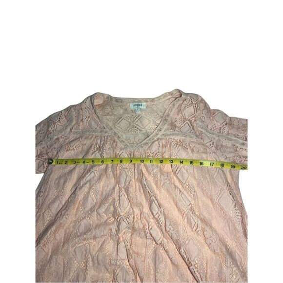 Umgee lace mini shift dress boho floral flowy feminine L - Picture 4 of 7